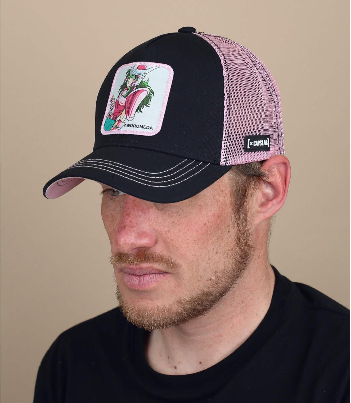 gorra negra de Andrómeda Trucker Andromeda gorra negra de Andrómeda Trucker Andromeda